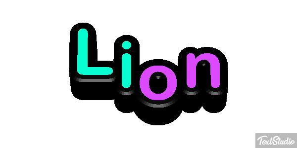 Lion Текстовый эффект