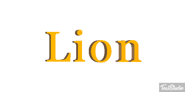 Lion Текстовый эффект