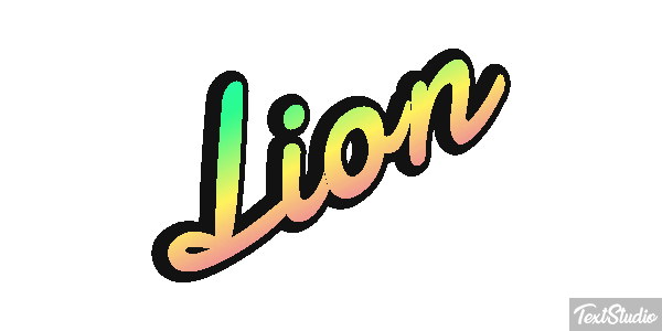 Lion Текстовый эффект