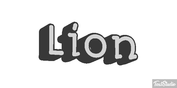 Lion Текстовый эффект