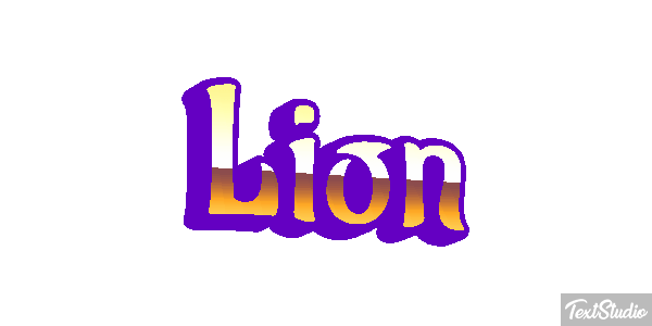Lion Текстовый эффект