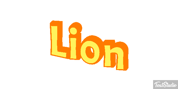 Lion Текстовый эффект