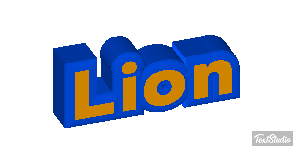 Lion Текстовый эффект
