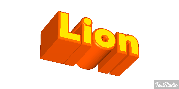 Lion Текстовый эффект