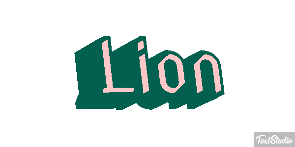 Lion Текстовый эффект