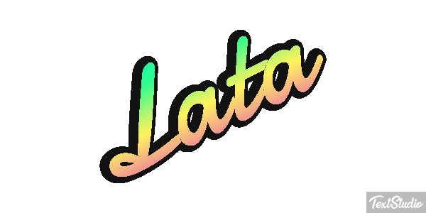 Lata Efeito do texto