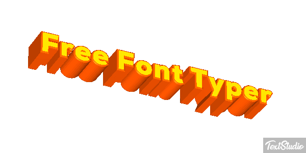 Free Font Typer Efekt tekstowy