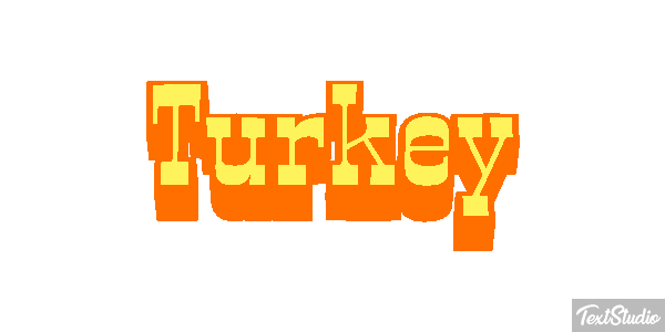 Turkey Effetto testo