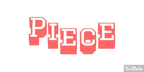Pièce Текстовый эффект
