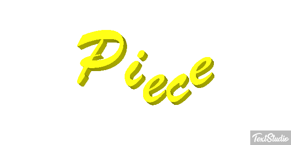 Pièce Текстовый эффект