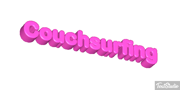 Couchsurfing Text effect