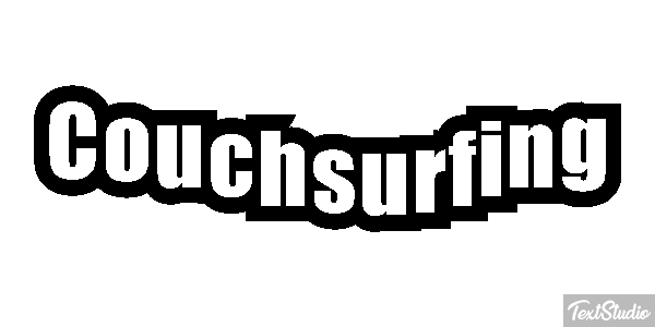 Couchsurfing Text effect