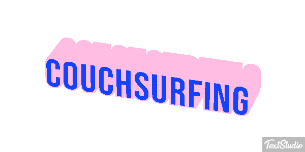 Couchsurfing Text effect