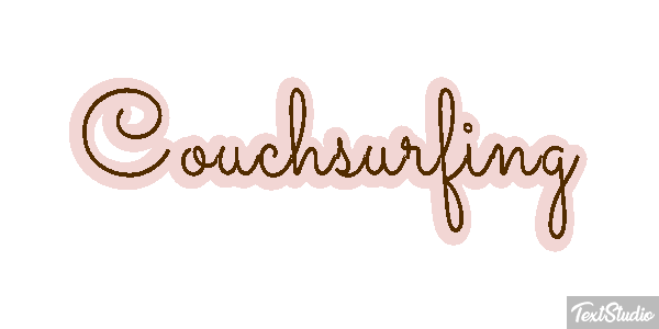 Couchsurfing Text effect