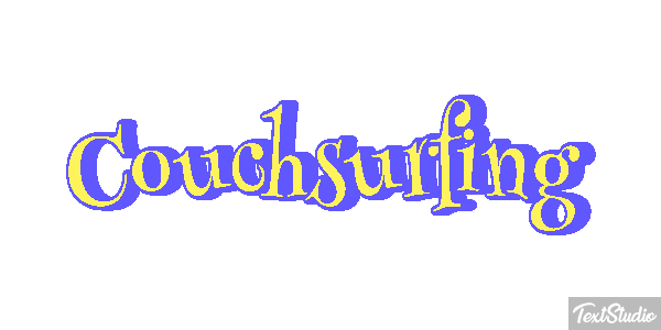 Couchsurfing Text effect