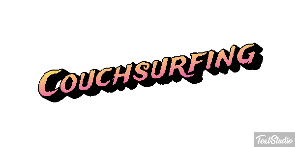 Couchsurfing Text effect