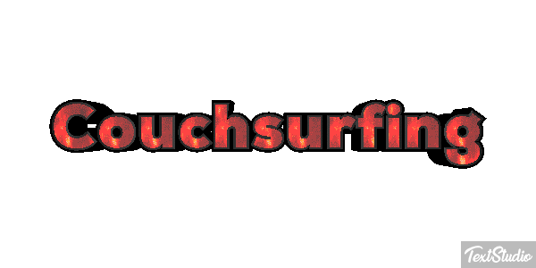 Couchsurfing Text effect