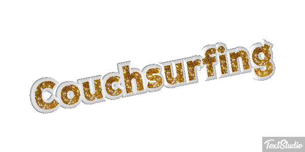 Couchsurfing Text effect