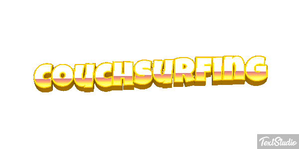 Couchsurfing Text effect