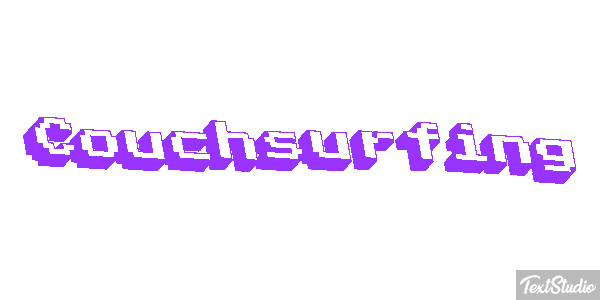 Couchsurfing Text effect