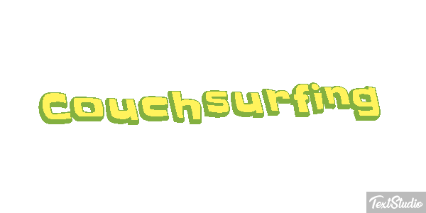 Couchsurfing Text effect