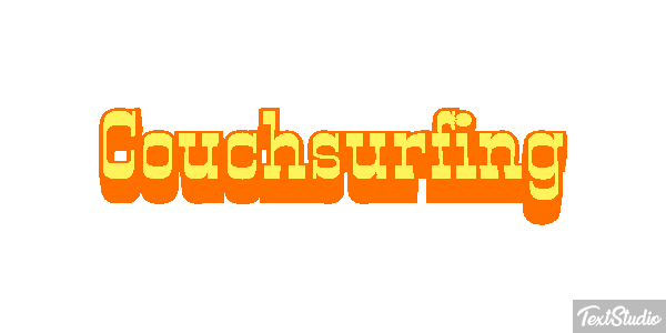 Couchsurfing Text effect