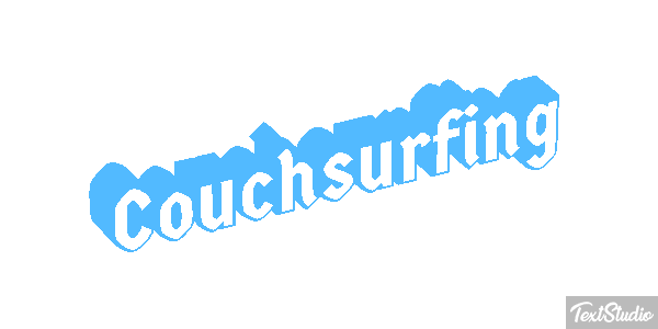 Couchsurfing Text effect