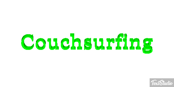 Couchsurfing Text effect