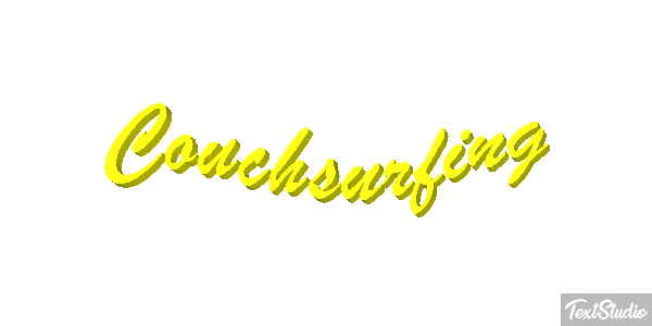 Couchsurfing Text effect