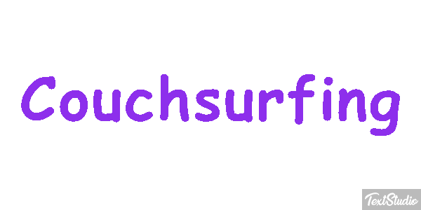 Couchsurfing Text effect