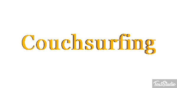 Couchsurfing Text effect