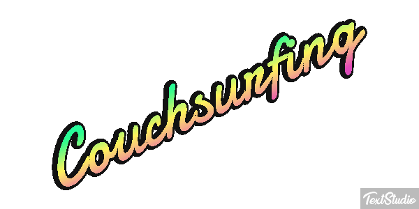 Couchsurfing Text effect