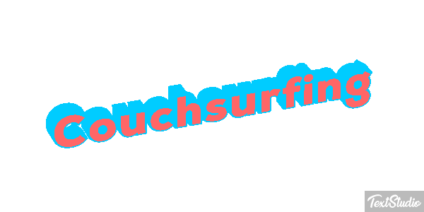 Couchsurfing Text effect