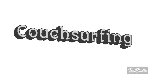 Couchsurfing Text effect