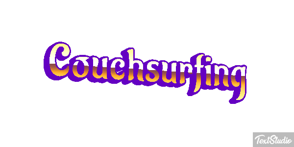 Couchsurfing Text effect