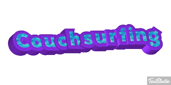Couchsurfing Text effect