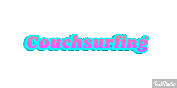 Couchsurfing Text effect