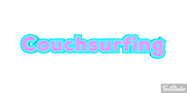 Couchsurfing Text effect