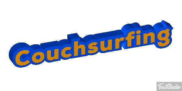 Couchsurfing Text effect