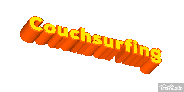 Couchsurfing Text effect