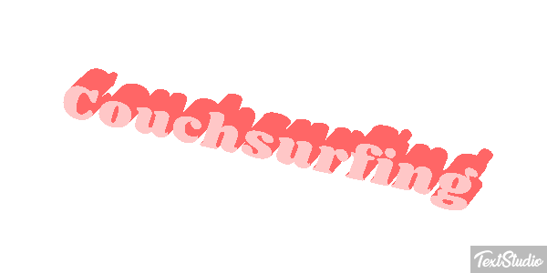 Couchsurfing Text effect