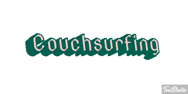 Couchsurfing Text effect