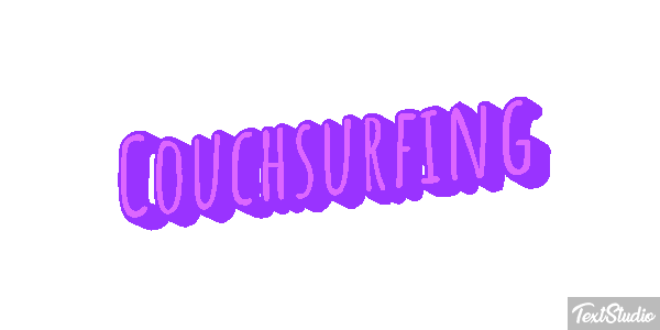 Couchsurfing Text effect