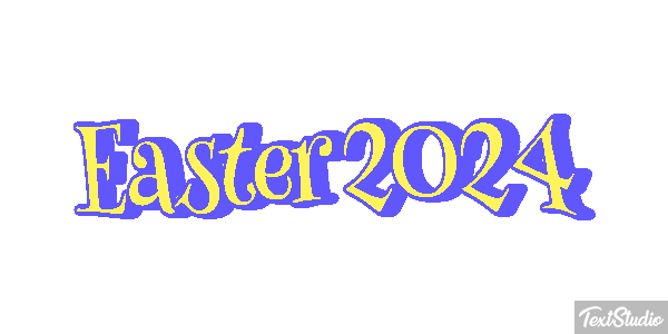 Easter 2024 Text effect