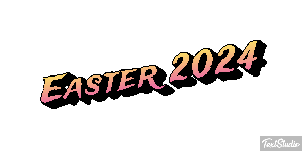 Easter 2024 Text effect