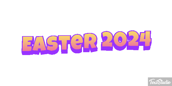 Easter 2024 Text effect