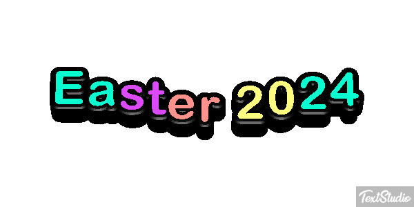 Easter 2024 Text effect