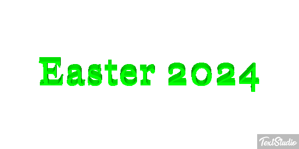 Easter 2024 Text effect