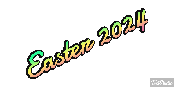Easter 2024 Text effect