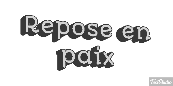 Repose en paix Tekst effect